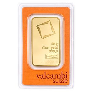 Valcambi zlatna pločica 50g